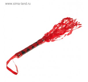 КРАСНО-ЧЕРНАЯ ПЛЕТЬ С РОМБАМИ НА РУЧКЕ ИЗ ИСКУССТВЕННОЙ КОЖИ, АРТ 3467300 