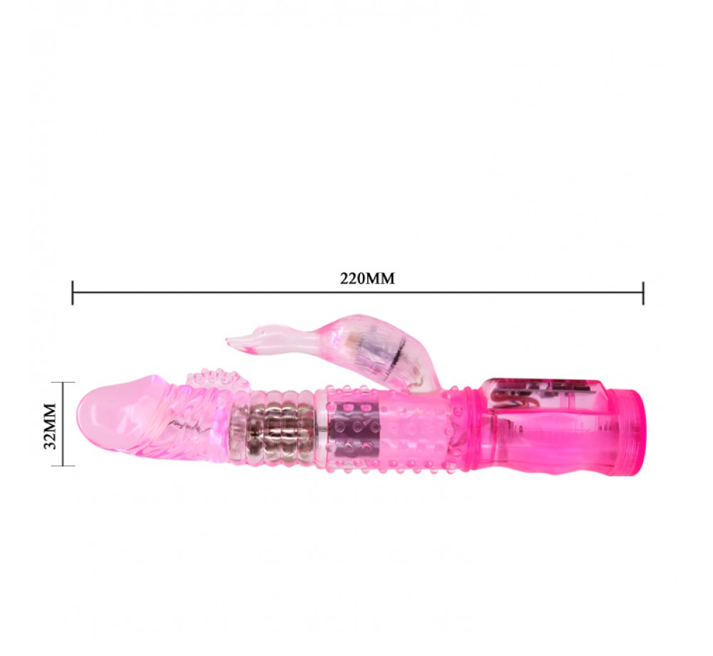 Вибратор Hi-Tech с ротацией Happy Angel BW-037017 Вибратор Hi-Tech с ротацией Happy Angel BW-037017