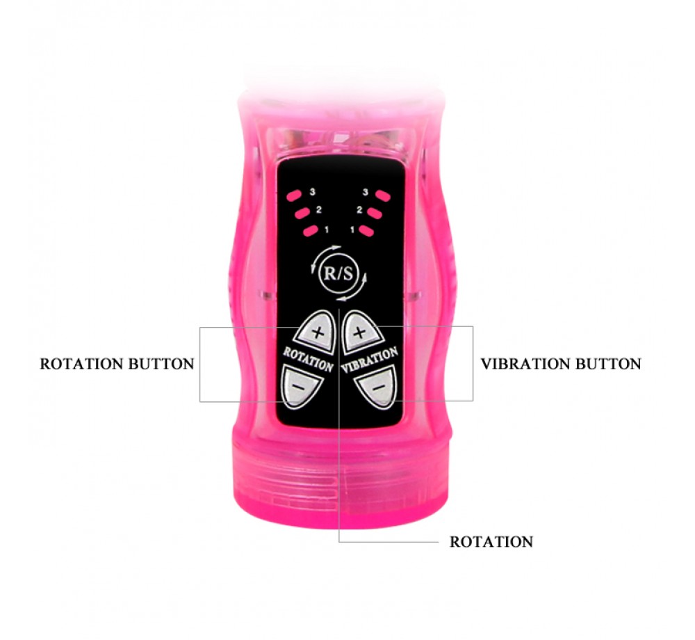 Вибратор Hi-Tech с ротацией Happy Angel BW-037017 Вибратор Hi-Tech с ротацией Happy Angel BW-037017