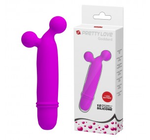 Вибратор силиконовый со стимулирующими шариками Goddard 11.8 см, лиловый Вибратор силиконовый со стимулирующими шариками Goddard 11.8 см, лиловый