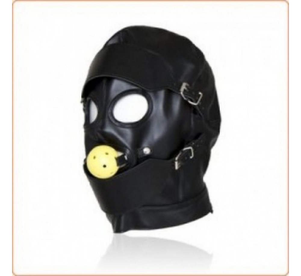 МАСКА + КЛЯП-ШАР ЦВЕТ ЧЁРНЫЙ, (КОЖА) МАСКА + КЛЯП-ШАР ЦВЕТ ЧЁРНЫЙ, (КОЖА)