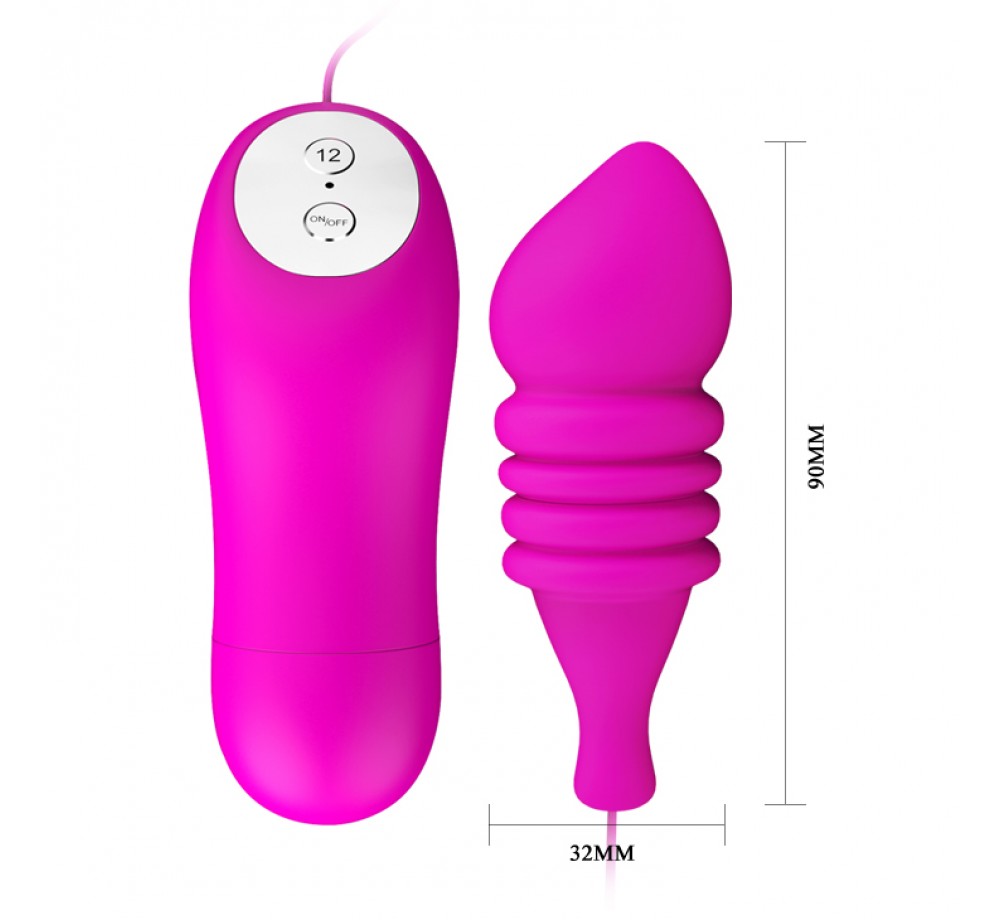 Вибропуля Pleasure Shell с рёбрышками и выносным пультом управления 8.8 см Вибропуля Pleasure Shell с рёбрышками и выносным пультом управления 8.8 см