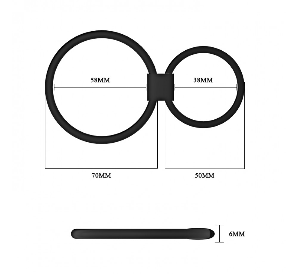 Эрекционное двойное кольцо Baile Rock Hard / BI-026014 Эрекционное двойное кольцо Baile Rock Hard / BI-026014