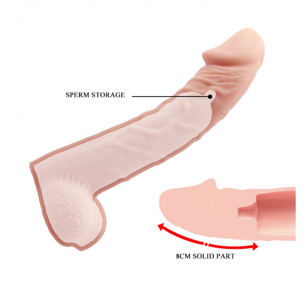 Насадка-удлинитель на пенис - 21 см. телесный BI-026238 Насадка-удлинитель на пенис - 21 см. телесный BI-026238