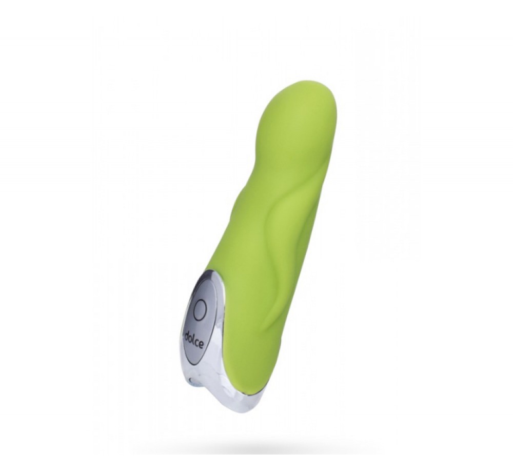 Вибратор TOYFA Dolce Jaxon, силикон, зеленый,длина 12,5см 