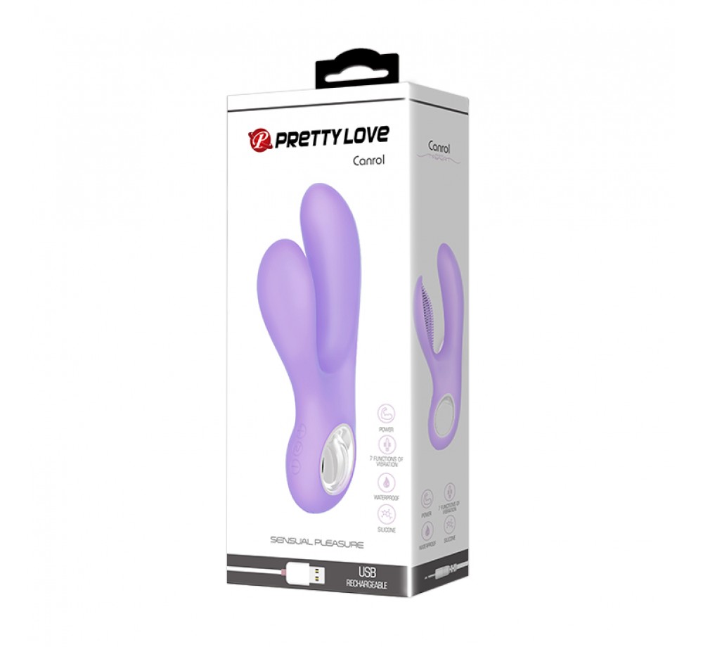 Перезаряжаемый вибратор с клиторальным стимулятором PRETTY LOVE CANROL BI-014542-2 Перезаряжаемый вибратор с клиторальным стимулятором PRETTY LOVE CANROL BI-014542-2