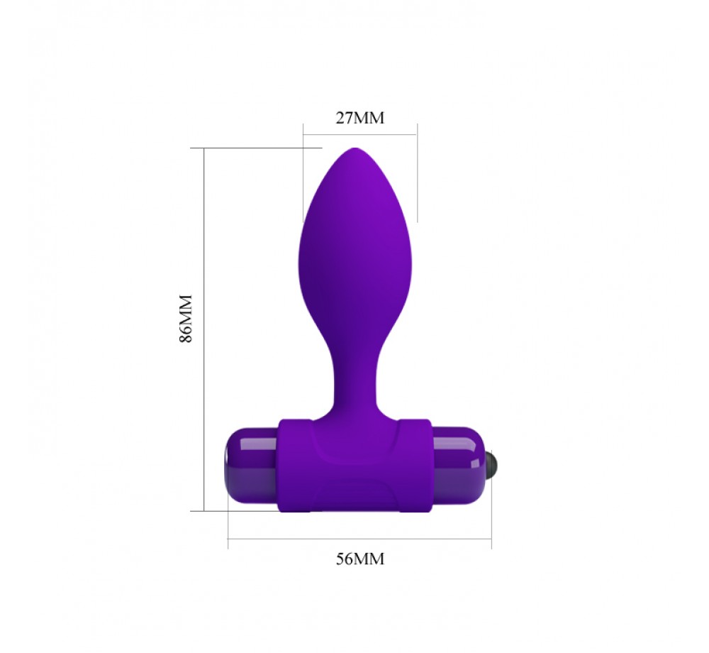 Анальная вибропробка Vibra butt plug BI-040077 8.6 см Анальная вибропробка Vibra butt plug BI-040077 8.6 см