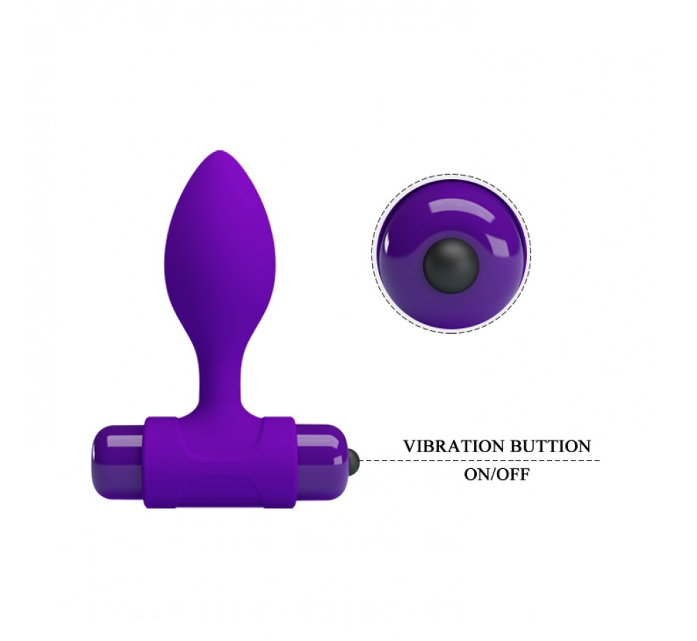 Анальная вибропробка Vibra butt plug BI-040077 8.6 см Анальная вибропробка Vibra butt plug BI-040077 8.6 см