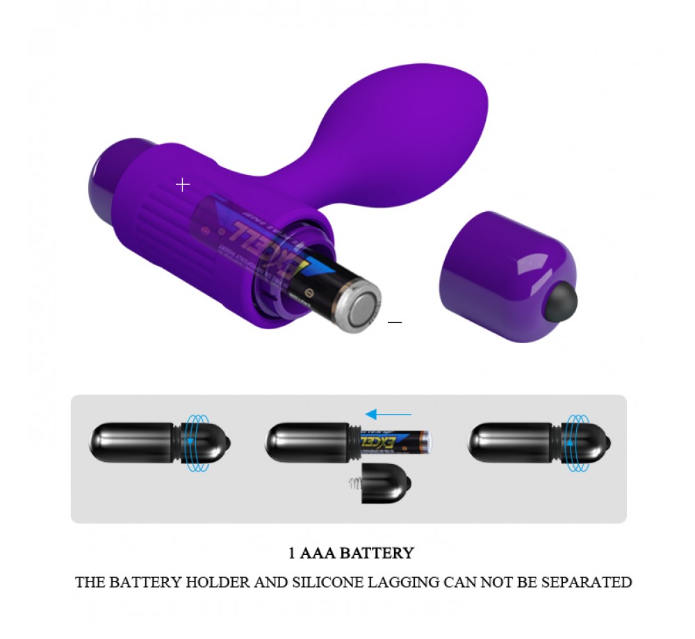 Анальная вибропробка Vibra butt plug BI-040077 8.6 см Анальная вибропробка Vibra butt plug BI-040077 8.6 см