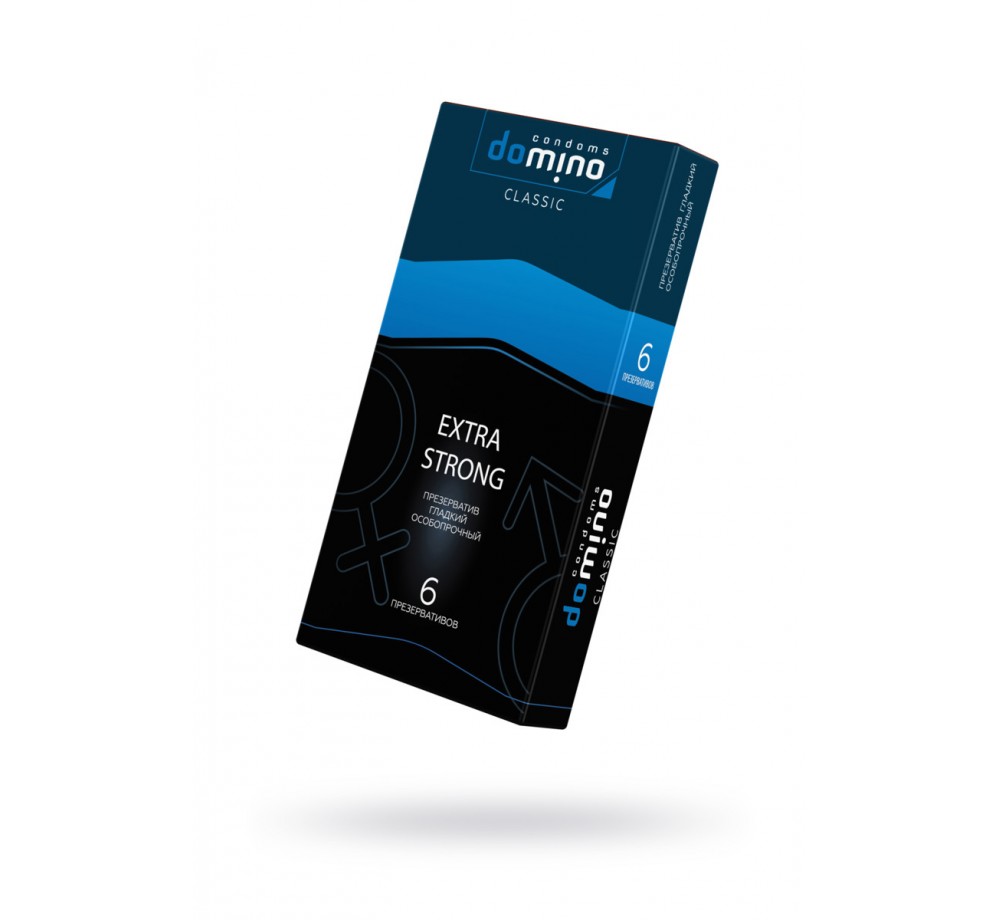 Презервативы Domino, classic, extra strong, латекс, 18 см, 5,2 см, 6 шт.