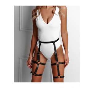 Гартер на бедра, кожа, черный, ADELINA, размер OS, арт 3292-2 Гартер на бедра, кожа, черный, ADELINA, размер OS, арт 3292-2