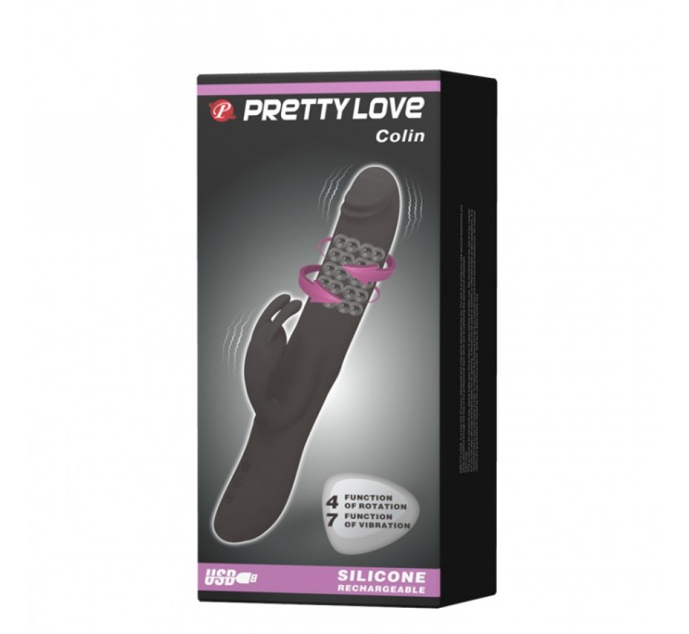 Вибратор Pretty Love Colin, цвет черный, арт BI-014443 Вибратор Pretty Love Colin, цвет черный, арт BI-014443