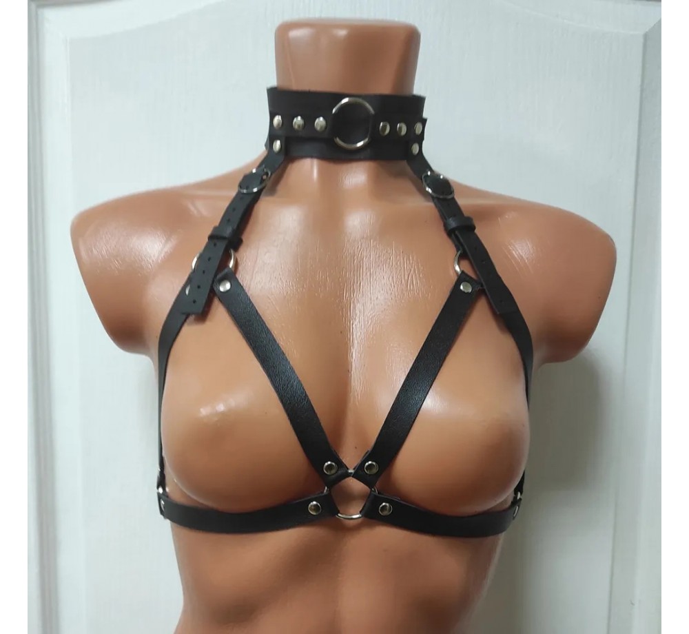 Портупея Bianka, натуральная кожа, цвет черный