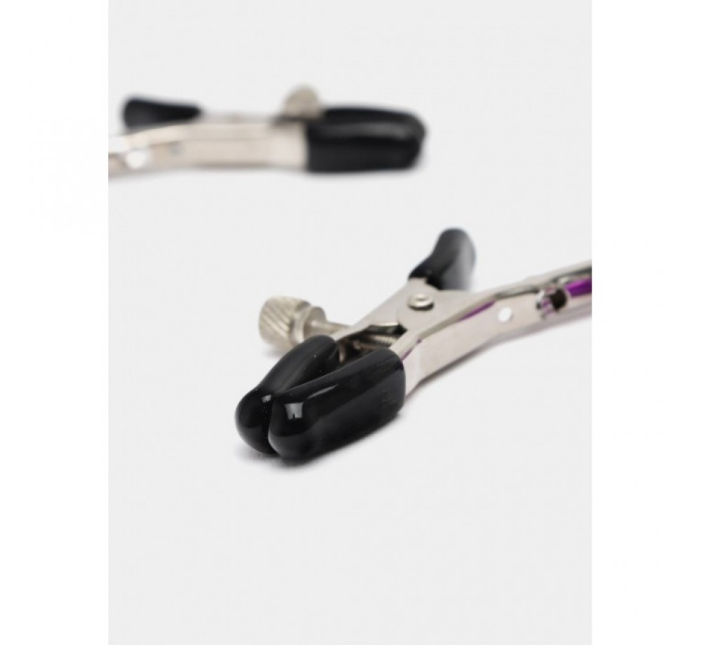 Зажимы на соски, один шарик, фиолетовый. 333-2 Зажимы на соски, один шарик, фиолетовый. 333-2