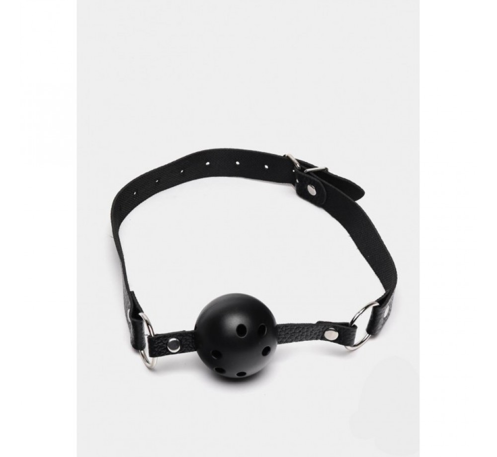 Кляп, шарик с дырками, черный, 333-3 Кляп, шарик с дырками, черный, 333-3