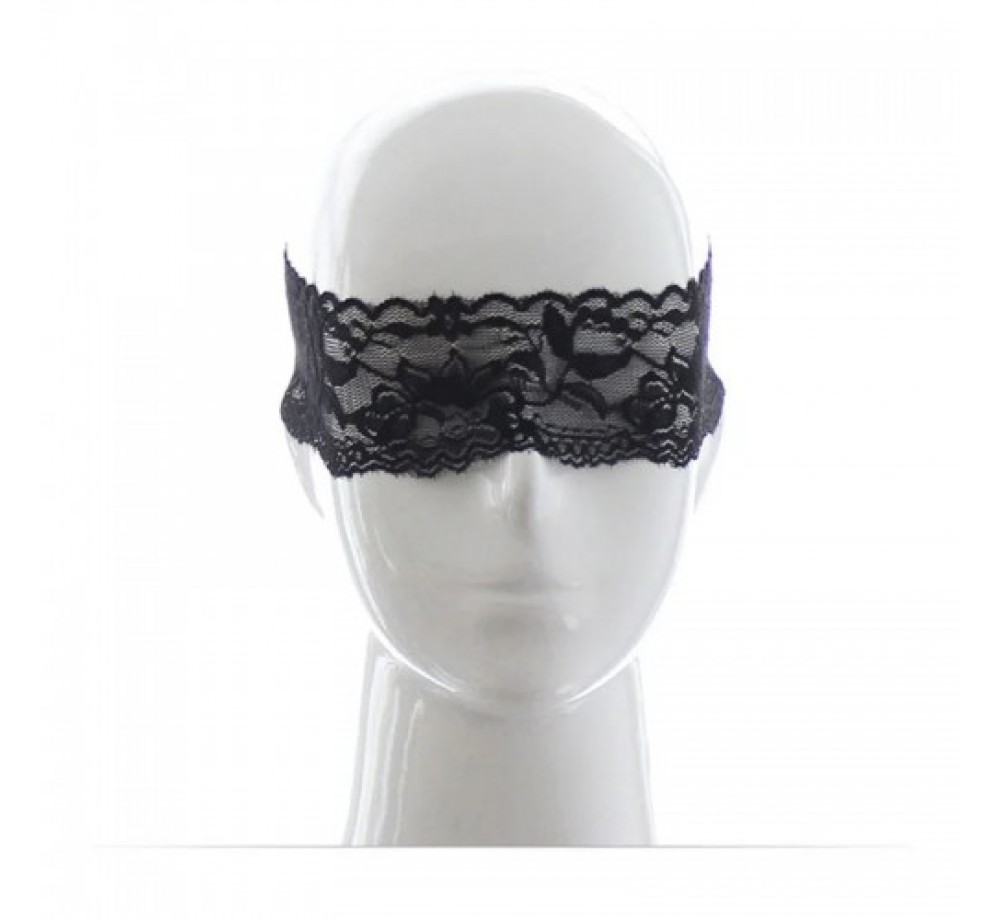 Черная ажурная маска на глаза Черная ажурная маска на глаза