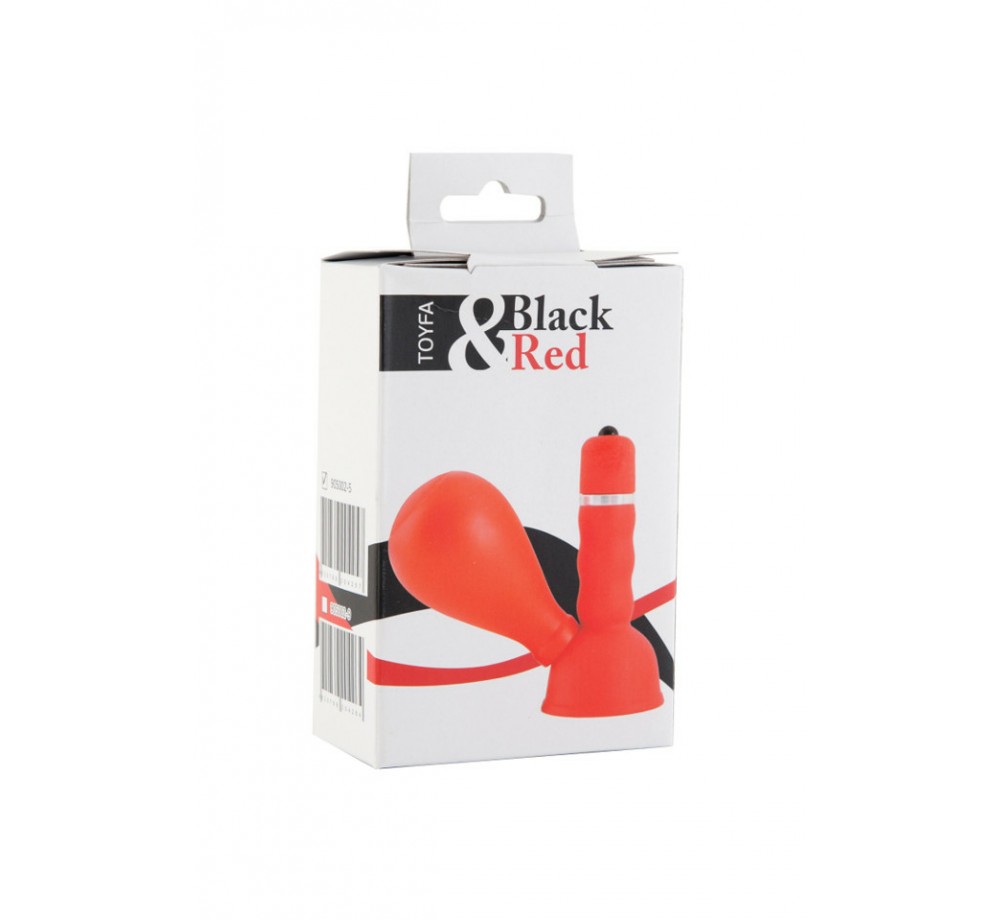 Вибромассажер для сосков Black & Red by TOYFA с грушей, ABS пластик, красный, 8,2 см Вибромассажер для сосков Black & Red by TOYFA с грушей, ABS пластик, красный, 8,2 см