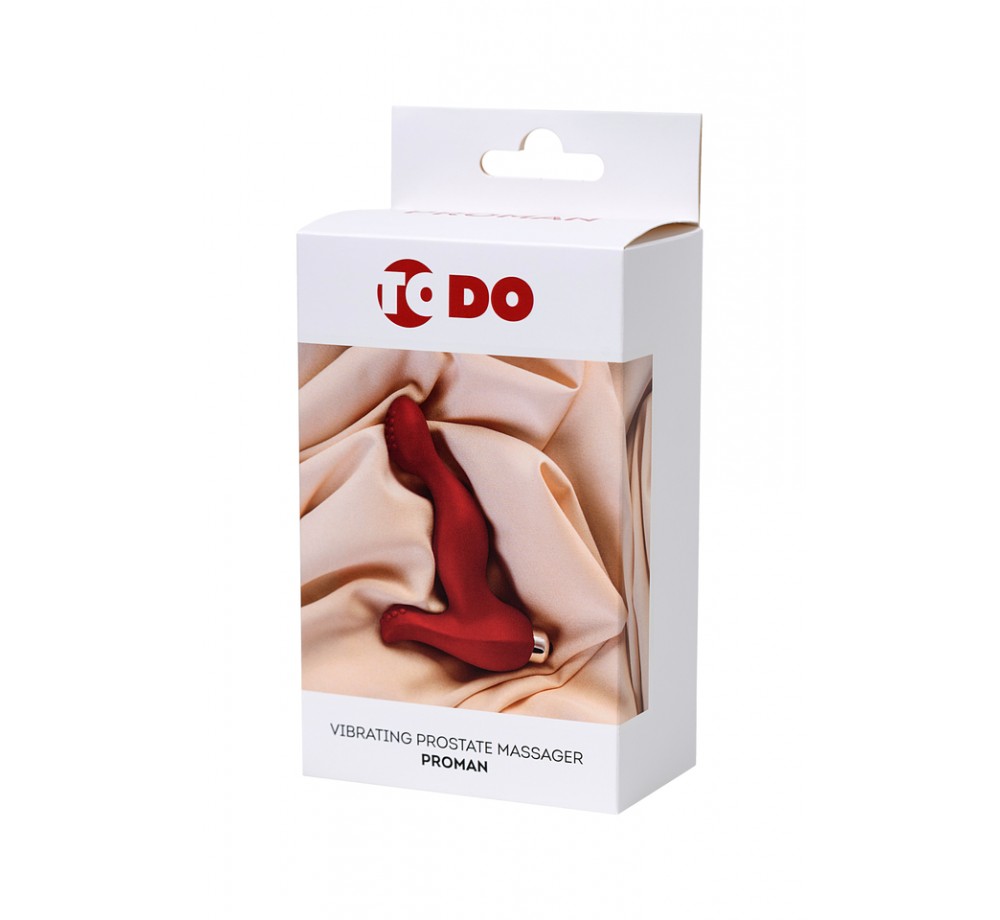 Вибростимулятор простаты ToDo by Toyfa Proman, силикон, красный, 12,5 см Вибростимулятор простаты ToDo by Toyfa Proman, силикон, красный, 12,5 см