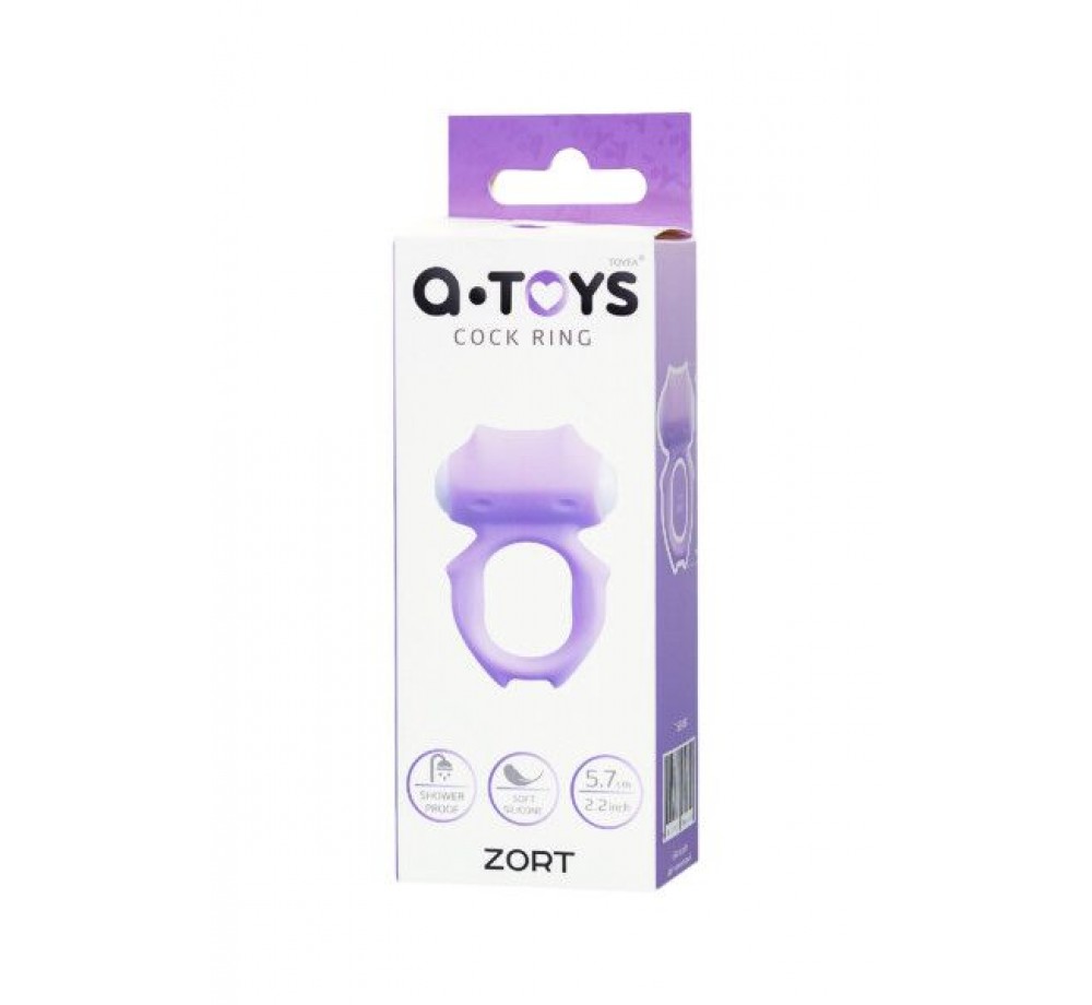 Виброкольцо на пенис TOYFA Zort, силикон, фиолетовое Виброкольцо на пенис TOYFA Zort, силикон, фиолетовое