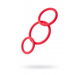 Набор эрекционных колец Black & Red TOYFA, силикон, красный, Ø6/5/4 см Набор эрекционных колец Black & Red TOYFA, силикон, красный, Ø6/5/4 см