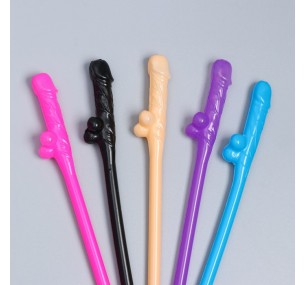 Трубочки коктейльные "18+", 5 штук, цвет микс 