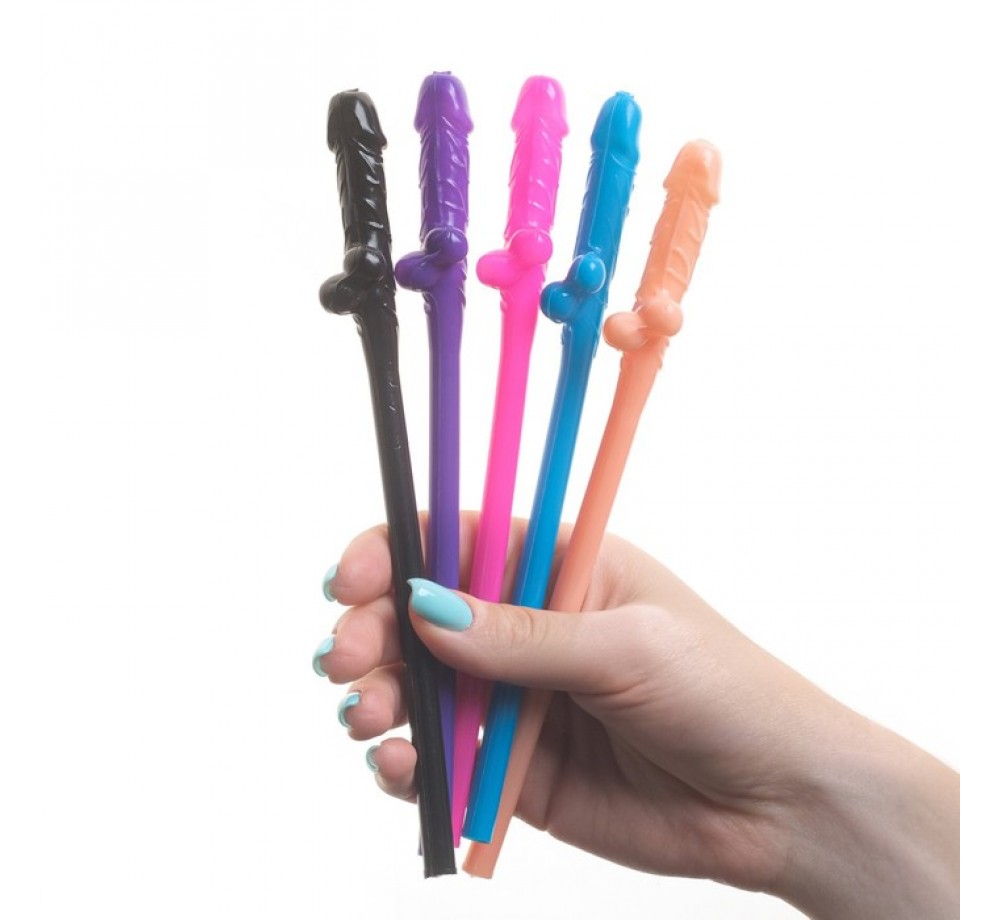 Трубочки коктейльные "18+", 5 штук, цвет микс Трубочки коктейльные "18+", 5 штук, цвет микс