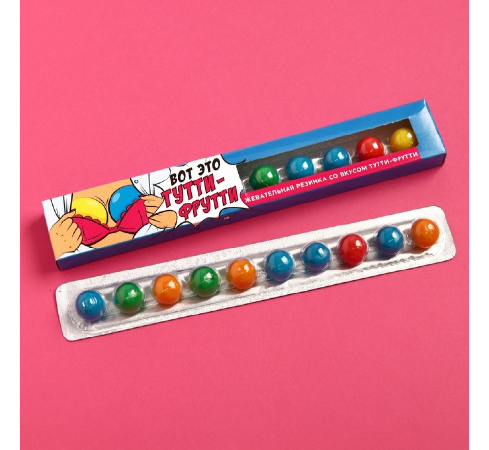 Жевательная резинка «Вот это тутти-фрутти», вкус: тутти-фрутти, 20 г. Жевательная резинка «Вот это тутти-фрутти», вкус: тутти-фрутти, 20 г.