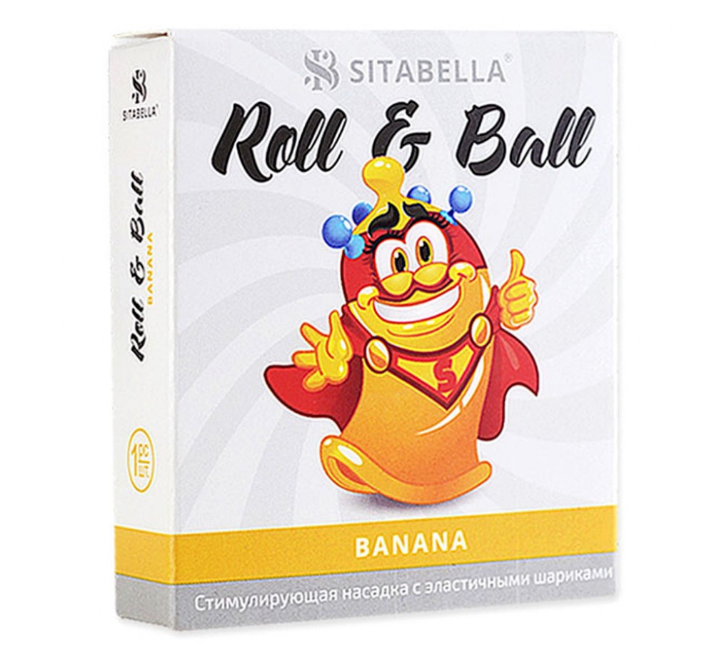 НАСАДКА СТИМУЛИРУЮЩАЯ SITABELLA R&B БАНАН 4 шарика арт. 1424 НАСАДКА СТИМУЛИРУЮЩАЯ SITABELLA R&B БАНАН 4 шарика арт. 1424
