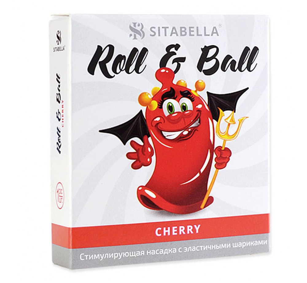 Насадка стимулирующая Roll & Ball Вишня