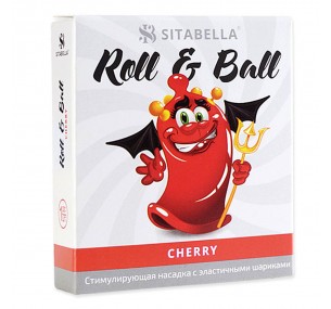 Насадка стимулирующая Roll & Ball Вишня 