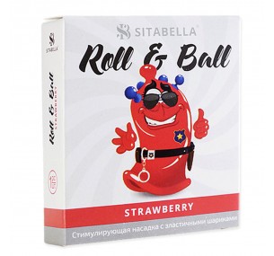 Насадка стимулирующая Roll & Ball Клубника Насадка стимулирующая Roll & Ball Клубника