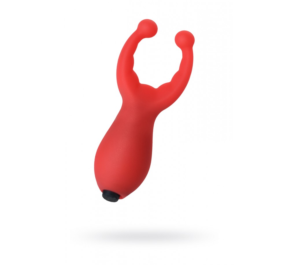 Мини-вибратор Штучки-дрючки Штучка, силикон, красный, 7,5 см Мини-вибратор Штучки-дрючки Штучка, силикон, красный, 7,5 см