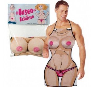 Кухонный фартук с объемной плюшевой грудью Busen Кухонный фартук с объемной плюшевой грудью Busen