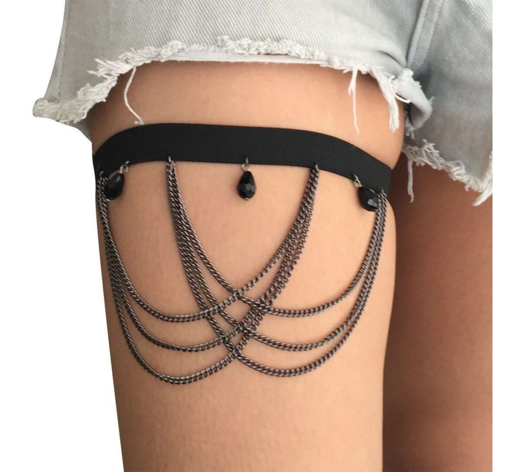 Украшение на ногу H.E.L. Kris, текстиль, черный, OS Украшение на ногу H.E.L. Kris, текстиль, черный, OS