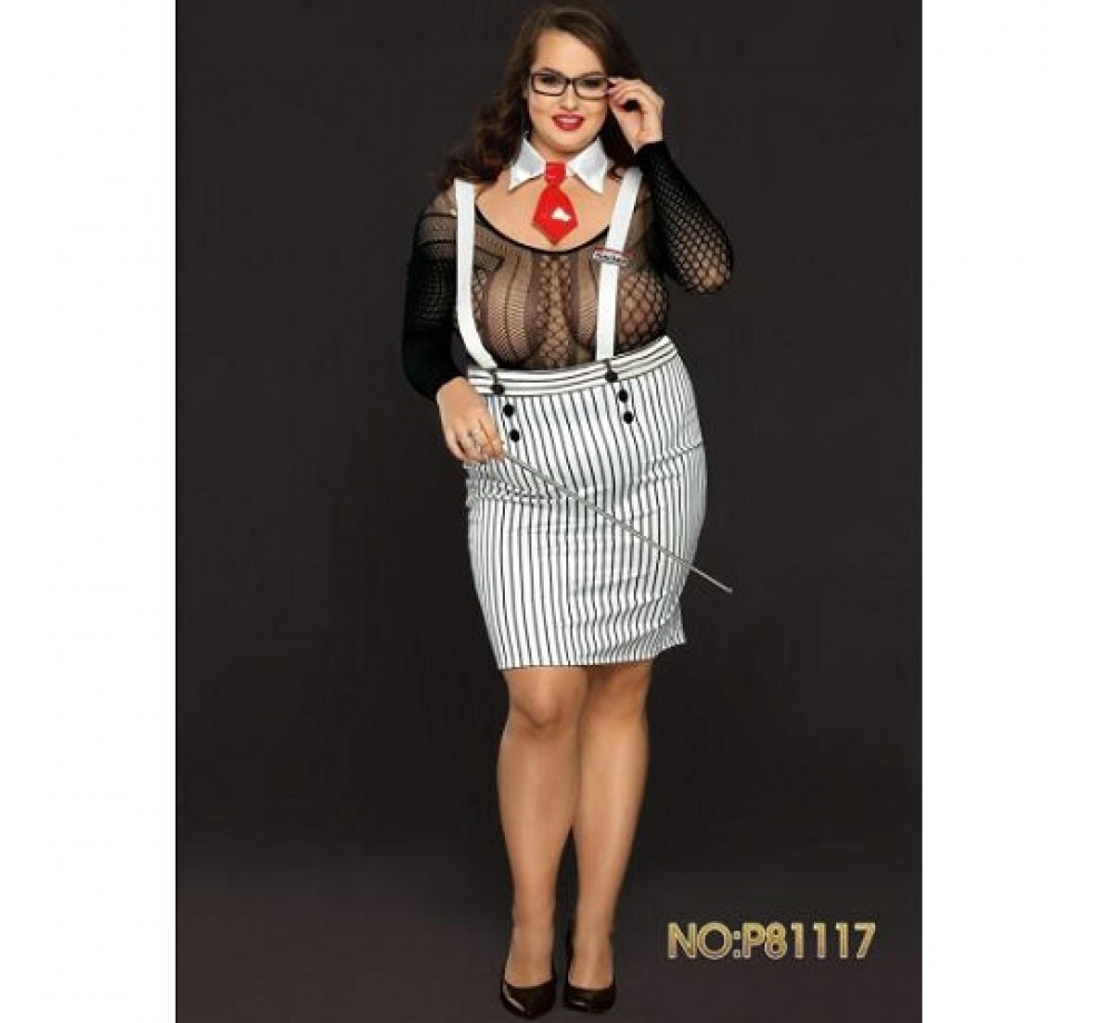 Костюм строгой учительницы/секретарши размер XXL Plus Size, арт.P81117 Костюм строгой учительницы/секретарши размер XXL Plus Size, арт.P81117