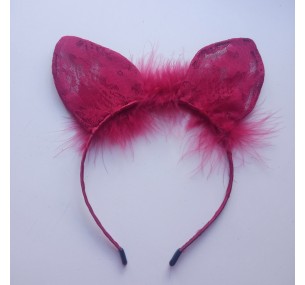 Ободок кошачьи ушки из кружева Ободок кошачьи ушки из кружева