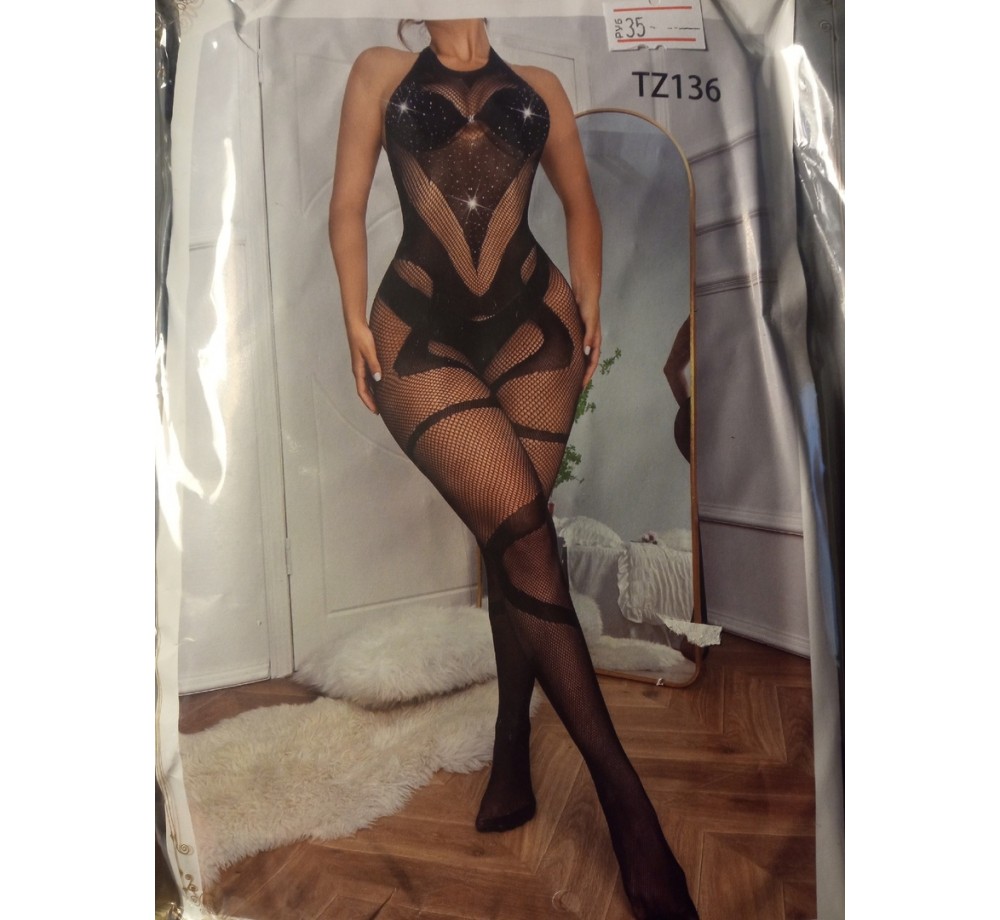 КОСТЮМ-СЕТКА СО СТРАЗАМИ tz136