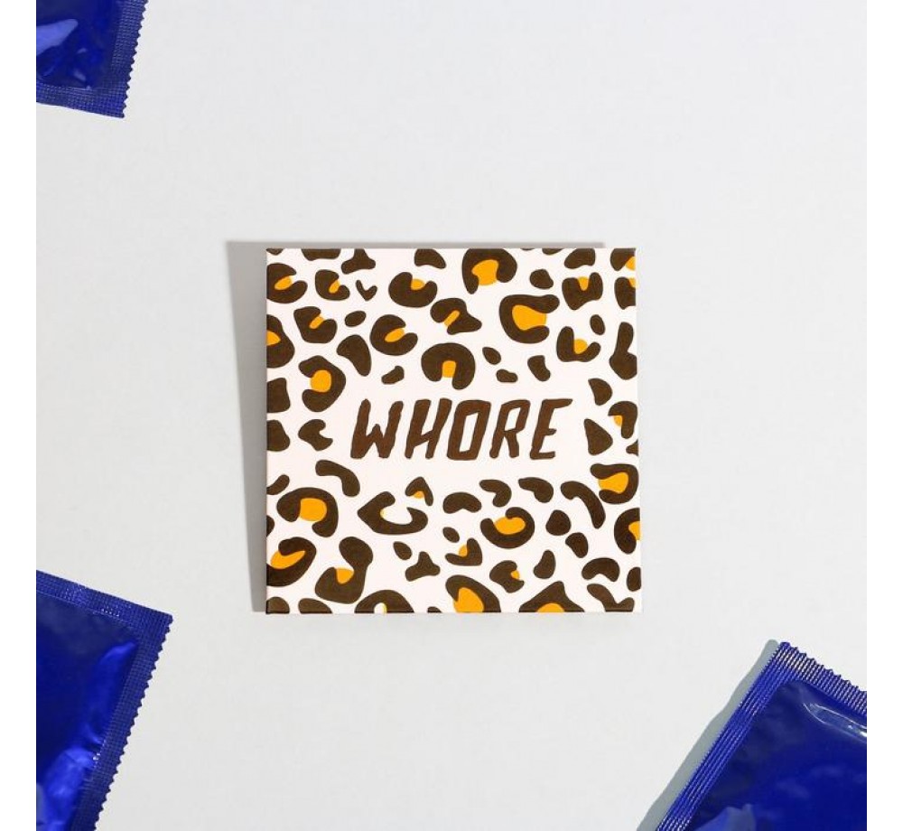 Чехол-конверт для презервативов «Леопард», 8 × 8 см