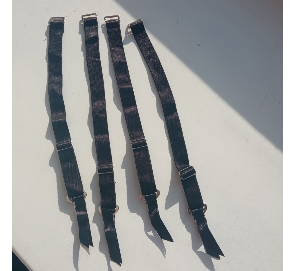  Подтяжка для чулок с фиксатором, цвет черный.