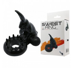 Эрекционное черное кольцо Baile с вибрацией Кролик Эрекционное черное кольцо Baile с вибрацией Кролик