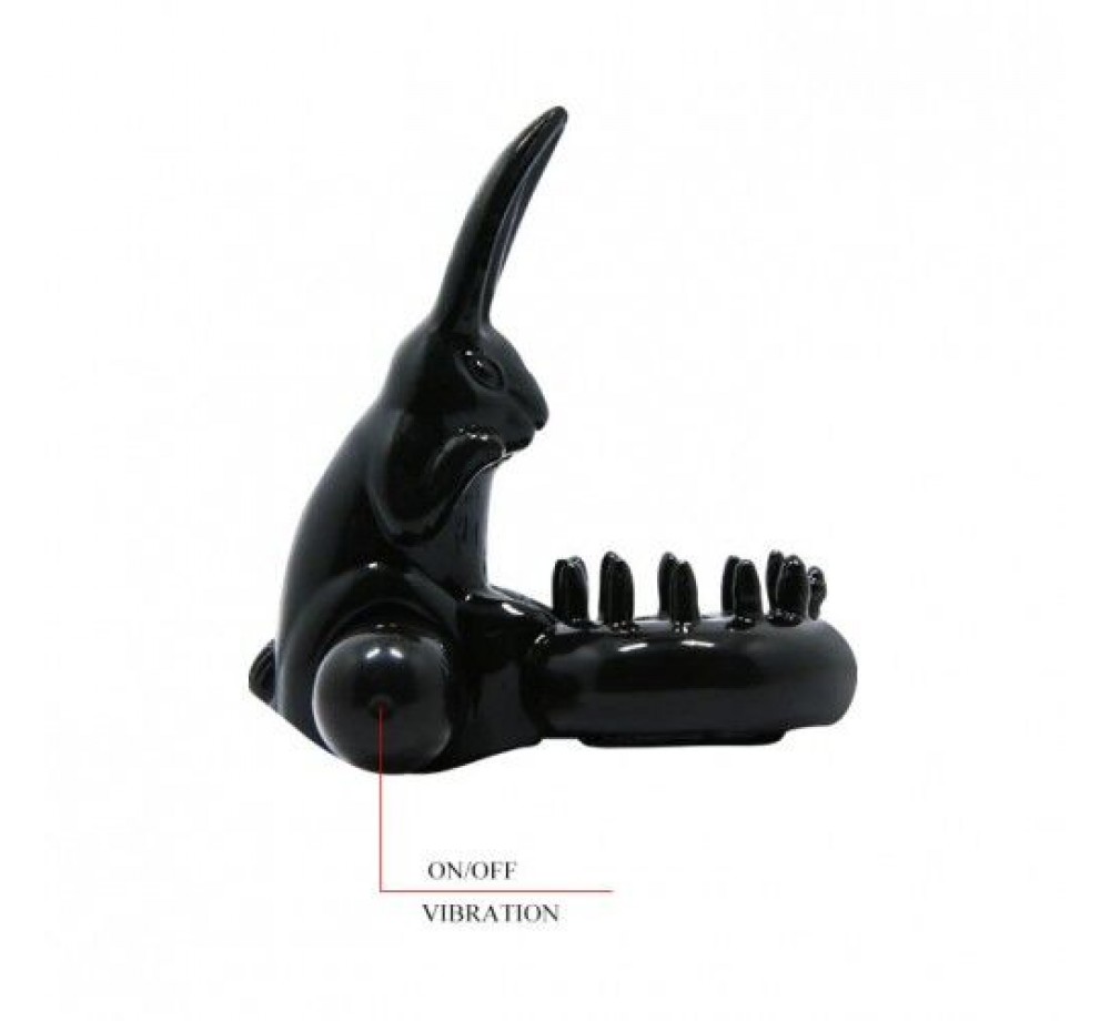 Эрекционное черное кольцо Baile с вибрацией Кролик Эрекционное черное кольцо Baile с вибрацией Кролик