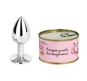 Анальная пробка "У тебя все получится. Но...", консервированная, алюминий, d=2,7 см Анальная пробка "У тебя все получится. Но...", консервированная, алюминий, d=2,7 см