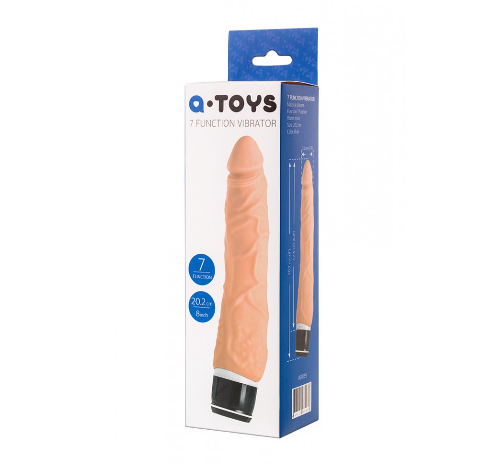 Реалистичный вибратор TOYFA A-Toys Akin, силикон, телесный, 20,2 см Реалистичный вибратор TOYFA A-Toys Akin, силикон, телесный, 20,2 см