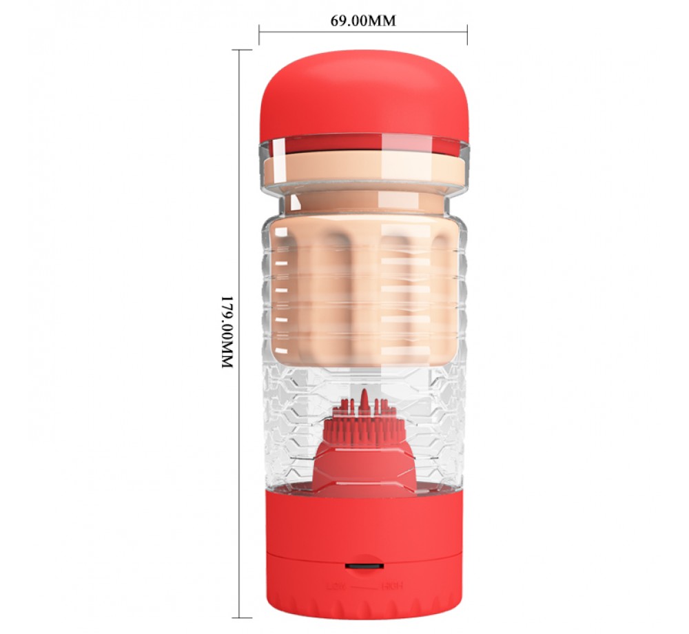 Мастурбатор с вибрацией Emily multi-speed BM-00900T65-1,красный Мастурбатор с вибрацией Emily multi-speed BM-00900T65-1,красный