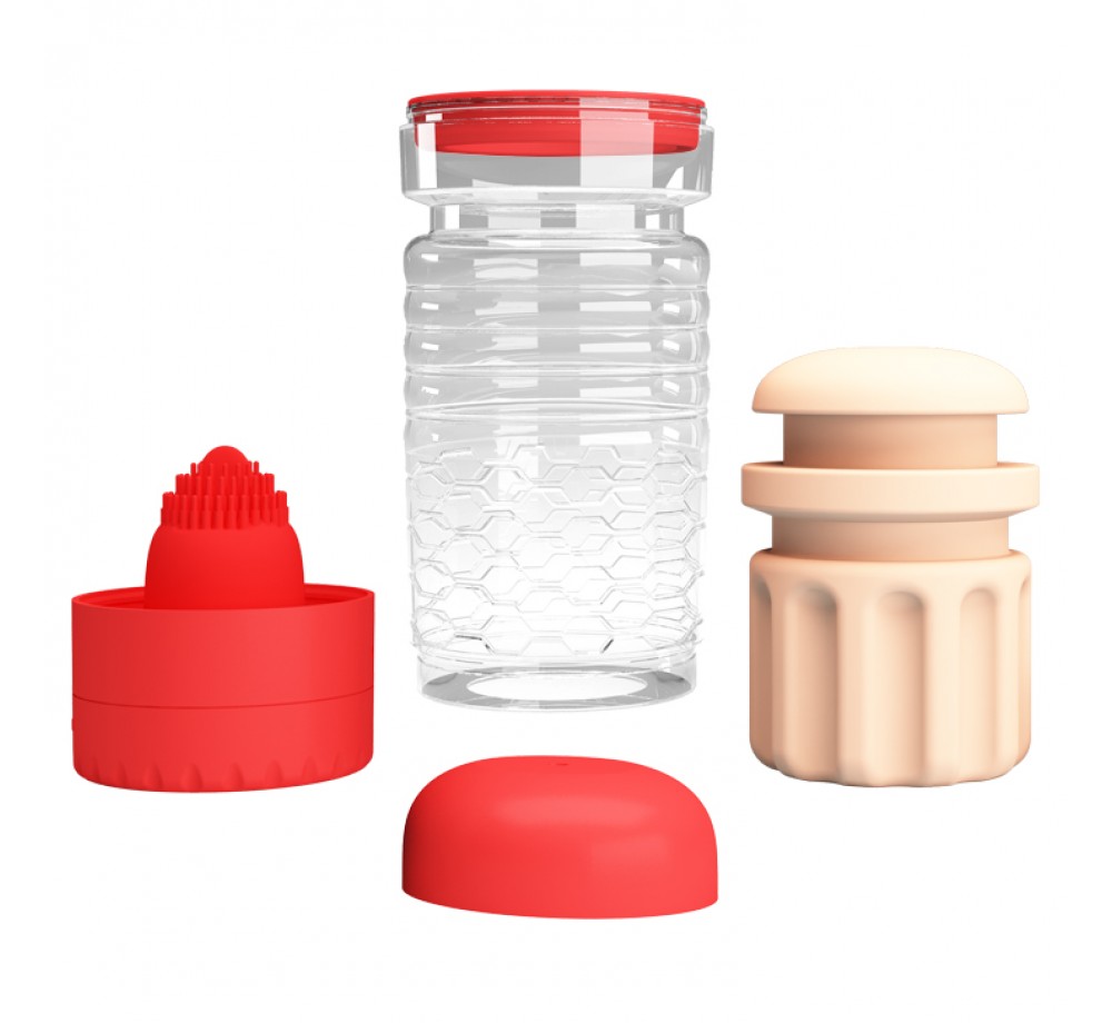 Мастурбатор с вибрацией Emily multi-speed BM-00900T65-1,красный Мастурбатор с вибрацией Emily multi-speed BM-00900T65-1,красный