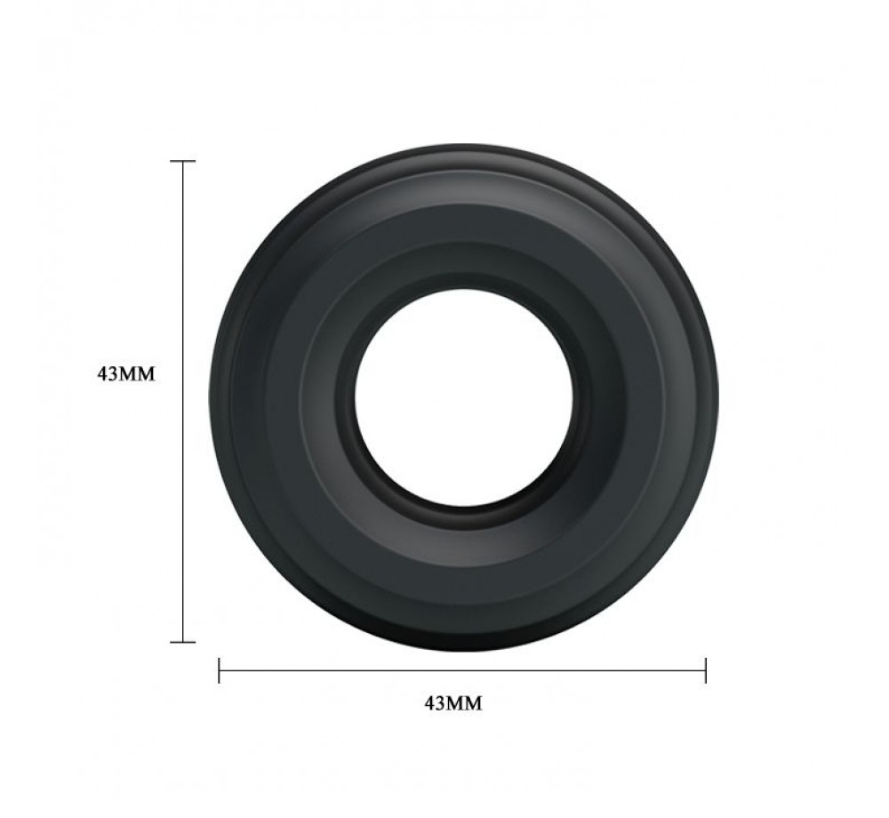 Плотное мужское эрекционное кольцо «Ring», цвет черный, Baile BI-210174 Плотное мужское эрекционное кольцо «Ring», цвет черный, Baile BI-210174
