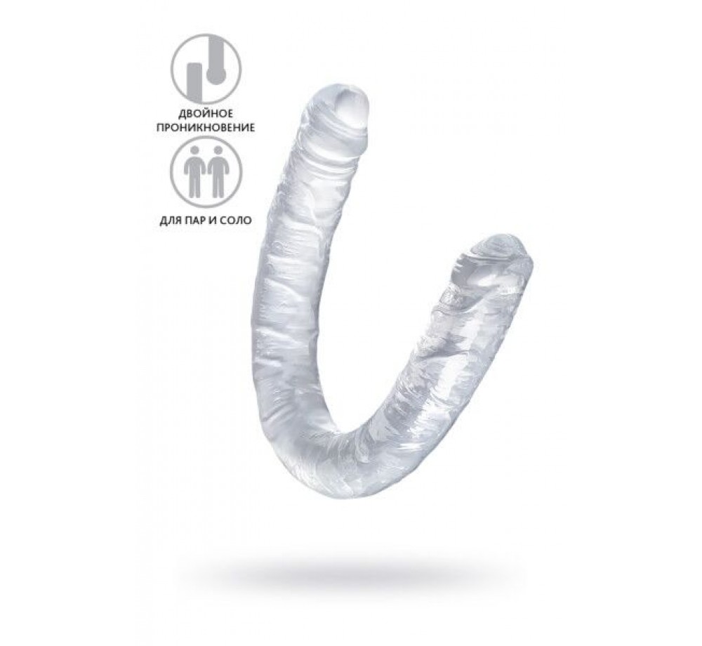 Фаллоимитатор двусторонний TOYFA Double Dildo, прозрачный, 40 см Фаллоимитатор двусторонний TOYFA Double Dildo, прозрачный, 40 см