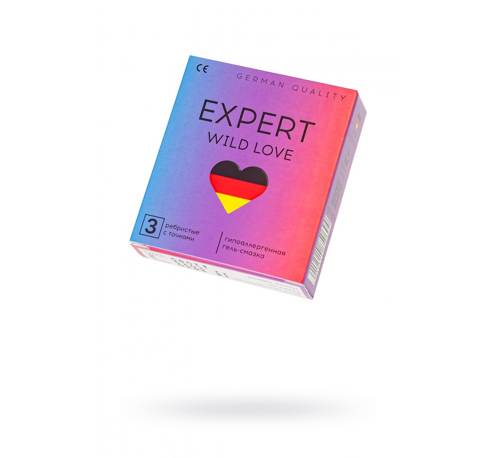 Презервативы EXPERT Wild Love Germany 3 шт. (ребристые с точками)