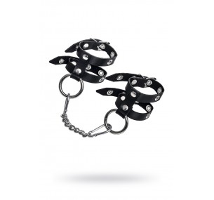 НАРУЧНИКИ ОДНОСЛОЙНЫЕ ИЗ ДВУХ РЕМЕШКОВ,ИСКУССТВЕННАЯ КОЖА, ЧЕРНЫЕ НАРУЧНИКИ ОДНОСЛОЙНЫЕ ИЗ ДВУХ РЕМЕШКОВ,ИСКУССТВЕННАЯ КОЖА, ЧЕРНЫЕ