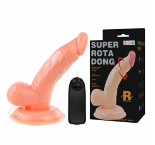 Ротатор на присоске с мошонкой реалистик, L - 13 см, D - 3,5 см, ТПР, мультискоростной Ротатор на присоске с мошонкой реалистик, L - 13 см, D - 3,5 см, ТПР, мультискоростной